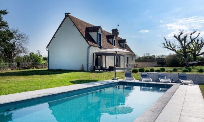 Couzou House | Rocamadour, beautiful authentic home with large garden and private swimming pool