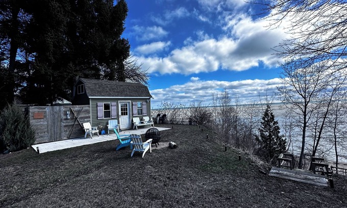 Forestville Cottage | Romantic Tiny Guest House, with 200' of private sandy beach on Lake Huron.