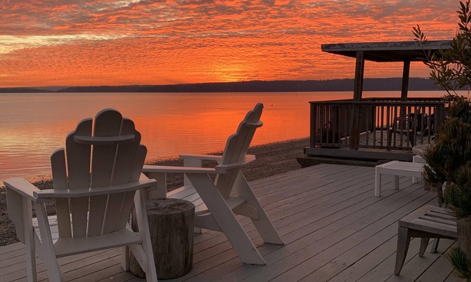 Three Tree Point House | Romantic Waterfront House w/Stunning Mountain, Ocean & Sunset Views