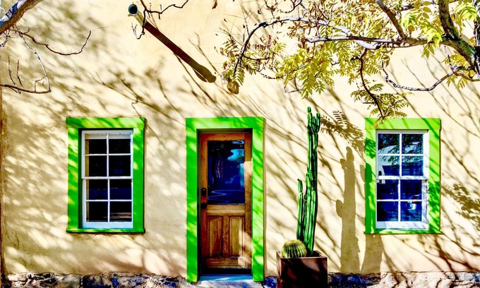 Barrio Historico Condo | Rustic Modern Adobe in Downtown Barrio - King Bed