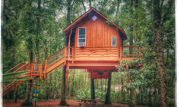 Old Town Cabin | Rustic Treehouse and Cabin Retreat Near the Suwannee River