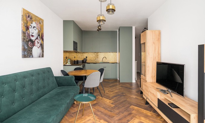 Bialoleka Apartment | Sage Green Luxury Apartment