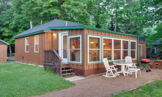 Mercer Cabin | Sand beach, great view, & relaxing fire pit just feet away from the shoreline.