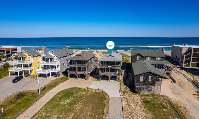 Nags Head House | Sandy Too-Oceanfront, pool, hot tub, private walkway with gazebo,amazing ocean views!