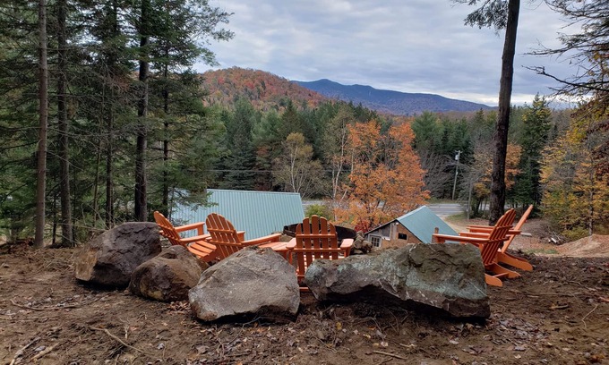 Bloomingdale Apartment | Saranac Lake Adirondack Modern Loft-fire pit, river access, 100 acre forest