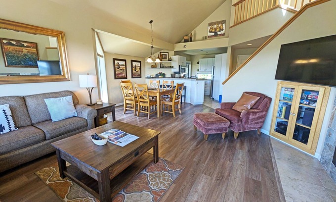Century West Condo | Scenic Bend Getaway | Spacious Condo, Fireplace & River Views