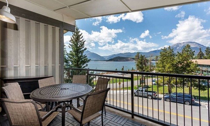 Dillon Condo | Scenic Lake/Mountain Views, Pool/Hot Tub. Walk to Amphitheater, Central to 7 World-Class Ski Resorts