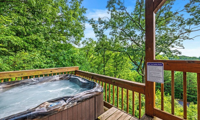 Bryson City Cabin | Scenic Views | Game Room, Hot Tub & Firepit