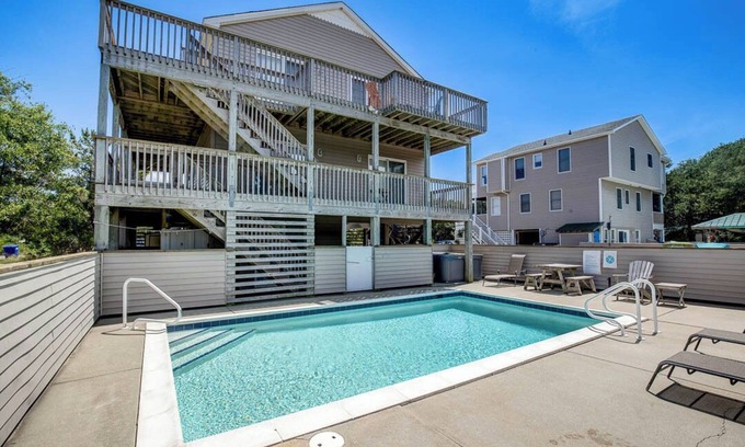 Carolina Dunes House | Sea Glass | 1499 ft from the beach | Private Pool, Hot Tub | Duck
