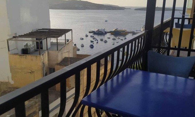 Bugibba Apartment | Sea view 1 bedroom apartment with back terrace in St Paul's Bay, Bugibba