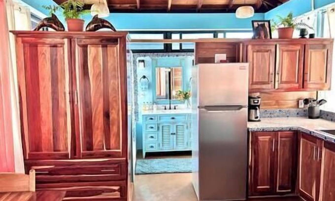 Sarteneja Apartment | Seafront tropical luxury private Casita w/pool Iguana Beach House Belize