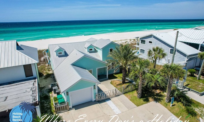 Miramar Beach House | "Seas the Day" Charming Beachfront Home w/Cozy Firepit and New Game Room