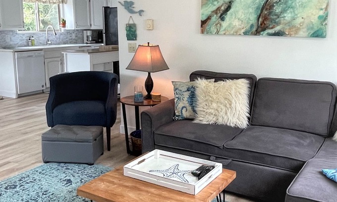 Seaside House | Seaside Escape: Serenity, Hot Tub, Fire Pit, and Beach Just Moments Away