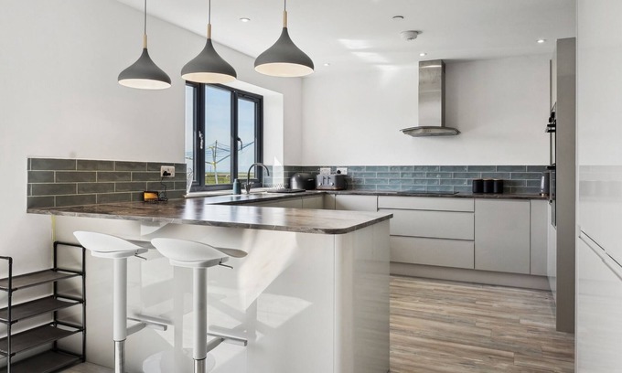 Borth House | Seaside new build holiday home. Beautiful modern family home next to beach