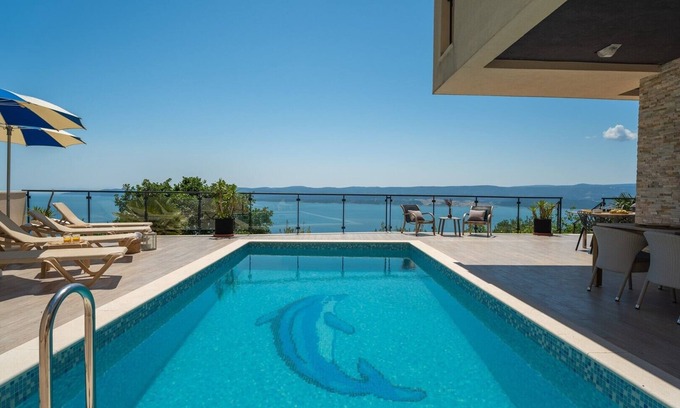 Lokva Rogoznica Villa | Seaview Villa Matea with 4 Bedrooms, Whirlpool, Sauna, Private pool