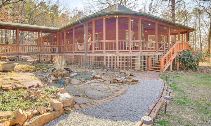 Clarksville Cabin | Secluded 3-bedroom cabin in serene Clarksville, close to local amenities.