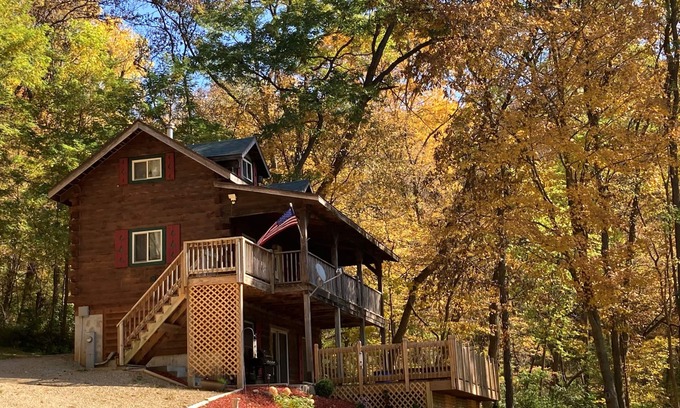 Sextonville Cabin | Secluded cabin in the woods with great views of Mother Natures finest