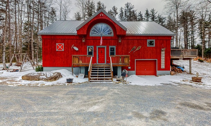 Winhall House | Secluded home with deck, hot tub, wood-burning fireplace, fast WiFi - great view