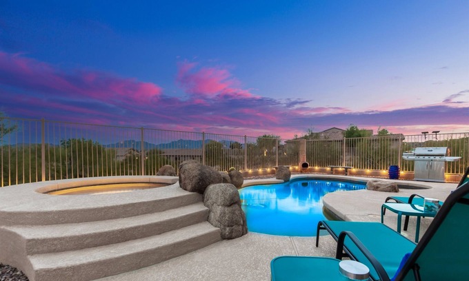 Estrella Mountain Ranch House | Secluded Luxury Retreat with Heated Pool/Spa, Game Room and Nearby Golf & Hiking