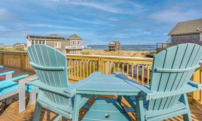 Rodanthe House | Semi-Oceanfront Home w/Private Pool, Hot Tub, Pier Pass, Close Walk to Beach