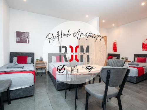 Hochlarmark Apartment | Serviceroom24 - Apartment 2 in Recklinghausen Hoch WLAN - Smart-TV - 24-7 Check-in und Küche