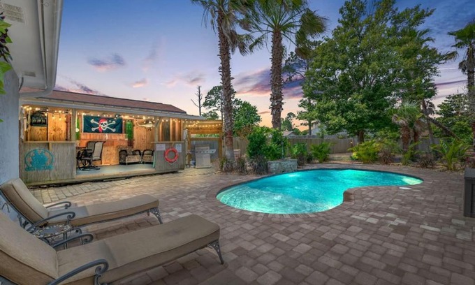 Thomas Drive House | Shipwrecked - Private Pool Home, Game Room, 5 Min to Beach, Pets OK, & More!