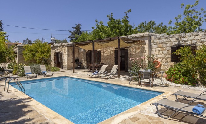 Droushia Villa | Simeon Estate: Cozzy Stone House with Private Pool