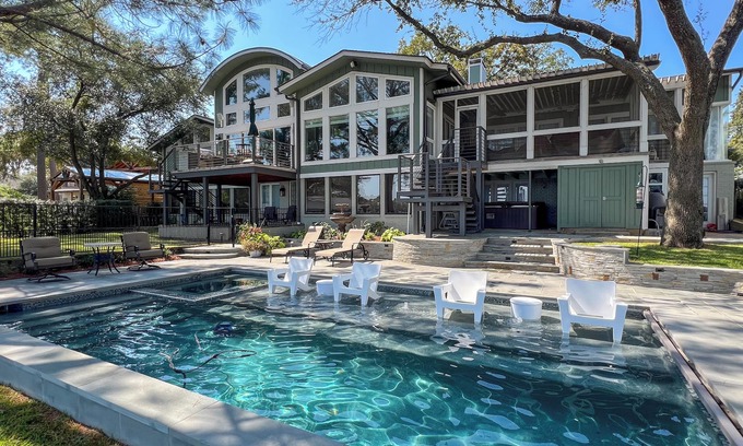 Star Harbor House | Simply Stunning! Elevated Lakefront Home with New Pool! Golf/Fire Pit/Dockhouse