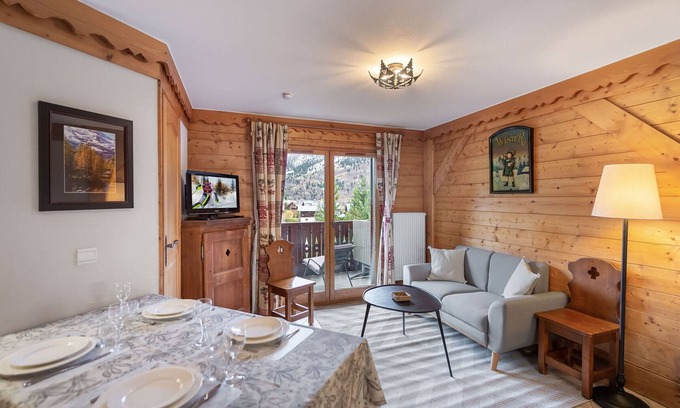 Meribel Village Apartment | Ski-In/Ski-Out Apt with Pool, Spa & South-Facing Terrace