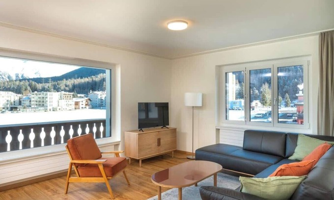 Sankt Moritz-Bad Apartment | Sleek New Alpine Escape with Breathtaking Views