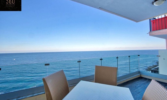 Tower Road Apartment | Sliema Seafront 3BR - opposite Beach - AC & Wifi