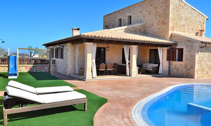Buger Villa | Son Costa 065 wonderful finca with private pool, children's area, air conditioning and barbecue