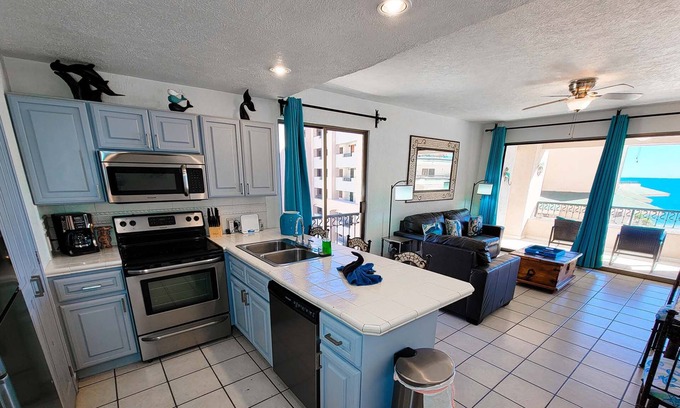 Sandy Beach Condo | Sonoran Spa N501 - 1 BR Next to the Pool, High Speed Wi-Fi - Beachfront Upper Floor Luxury Condo
