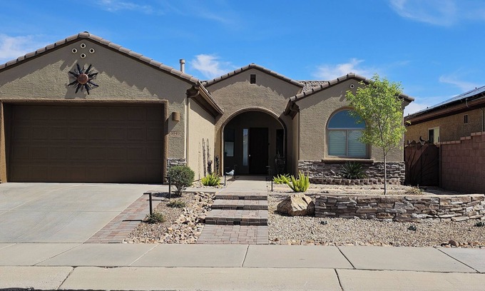 Canoa Ranch House | Sonoran sunsets & sunrises of Santa Rita Mountains from the heated spa & pool
