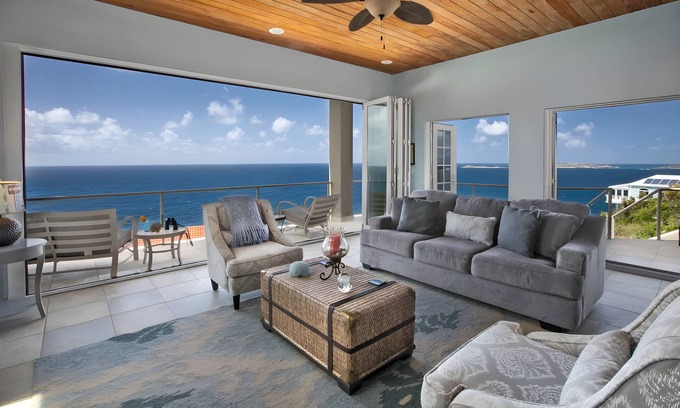 Great Cruz Bay Villa | Sopra Mare Luxury Oceanfront, Heated Saltwater Pool, 100% A/C, 8 min to Cruz Bay