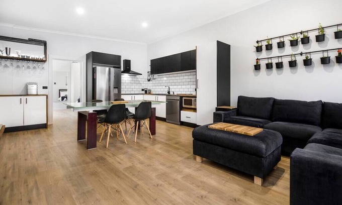 Adelaide Central Business District Apartment | South Terrace · Modern Oasis: Off-Street Parking, Kitchen, WiFi