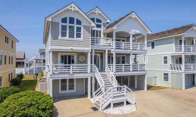 Nags Head House | Southern Comfort: Semi-Oceanfront, Private Heated Pool, Elevator, Hot Tub, Dog Friendly!