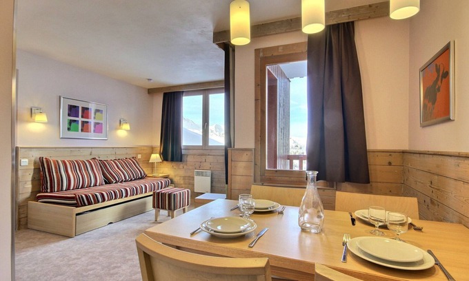 Belle Plagne Apartment | Spacious 2-room apartment with balcony, close to slopes and shops