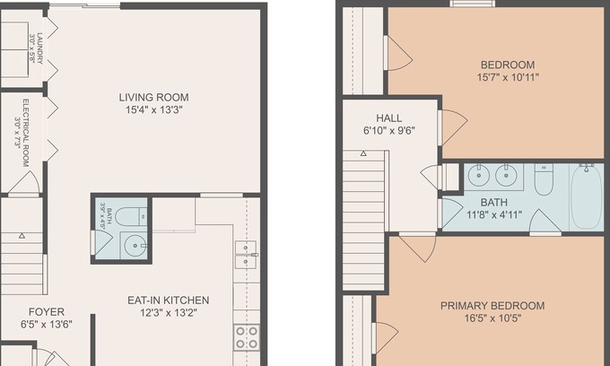 Hopewell House | Spacious 2BR 1.5 Bath townhouse