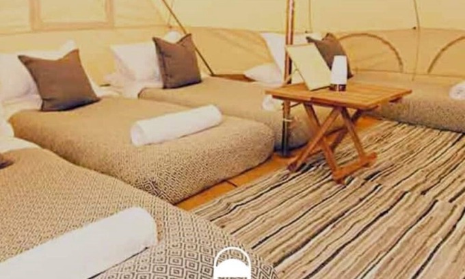 Danderhall RV Rental | Spacious Bell Tent Nestled in Our Orchard Field at Edinburgh Festival Glamping!