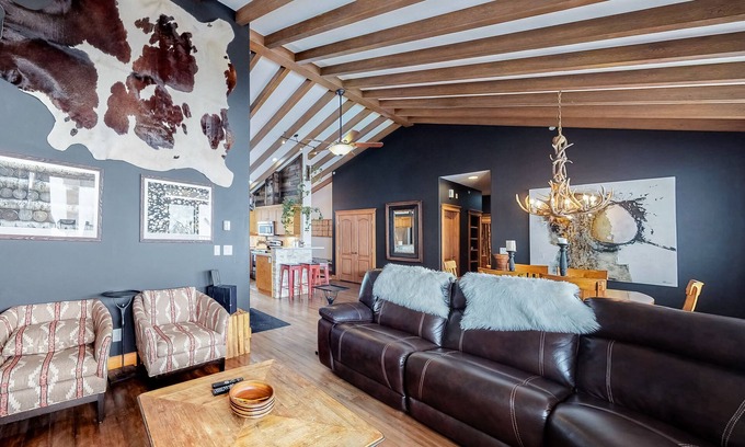 Big White Ski Resort House | Spacious condo with private hot tub, ski in/out access and mountain views