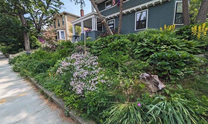Emerson Gardens House | Spacious family 5-bedroom with yard and workspaces in historic Brookline