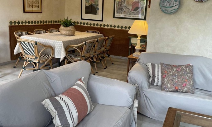 Guadalmina House | Spacious Home Guadalvillas 128 with Terrace, 2 Pools & 2-Min Walk to Beach in Marbella