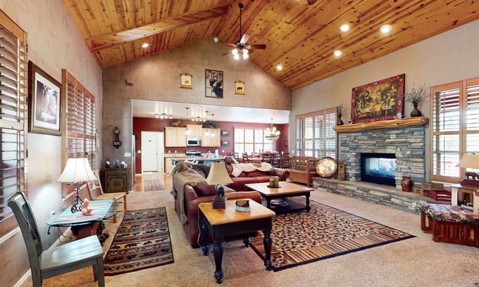 Torreon House | Spacious home with fireplace, multiple patios, balcony & grill