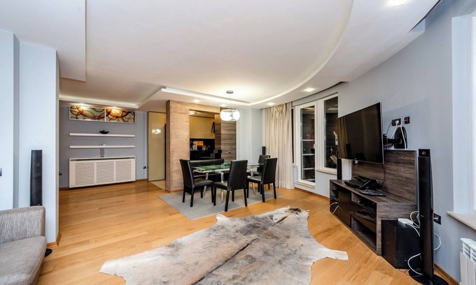 Studentski Grad House | Spacious modern apartment. Large balcony overlooking the city line and mountains