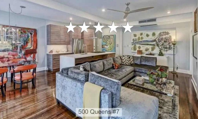 Cherry Condo | Spacious Myers Park 2BR King Condo | Sunroom