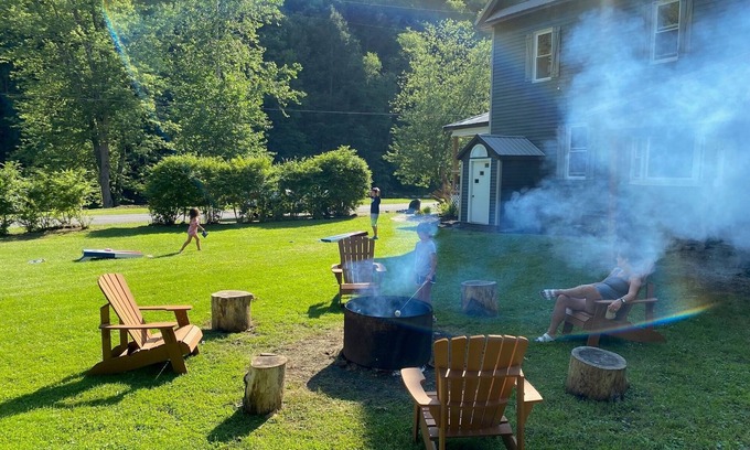 Driftwood House | Spacious PA Wilds Getaway! Water views, firepit w/covered patio
