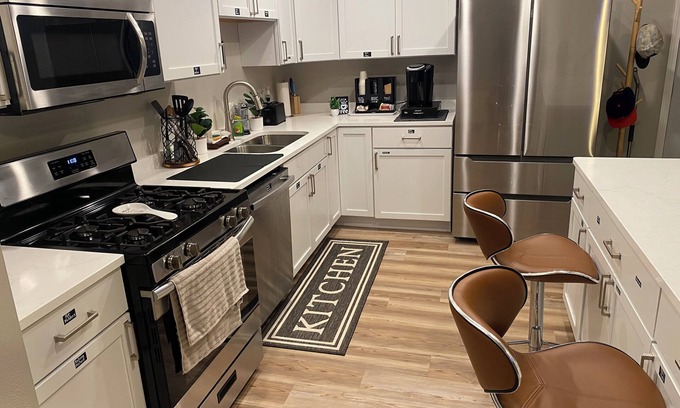 Champaign House | Spacious, remodeled 4-bedroom home with WiFi, AC, fire pit in charming Champaign