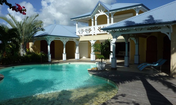 Anse des Rochers Villa | Spacious seaside Creole villa with pool and garden, Saint François.