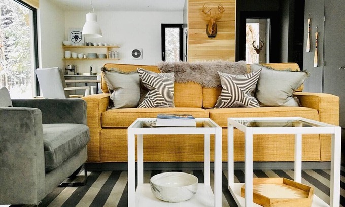 Lac Superieur Village Ski Chalet | Spahaus 7 Luxury Scandi Chalet + Hot Tub + EV Charger